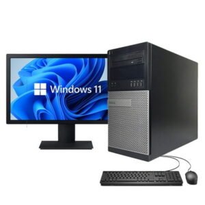 Dell Optiplex 7010 Windows 11 Pro Desktop Computer Intel Core i5 3.1GHz Processor 8GB RAM 500GB HD Wifi with a 19" LCD Monitor Keyboard and Mouse - Used PC