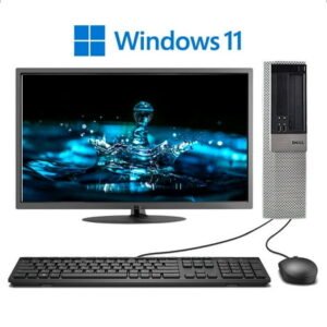 Dell OptiPlex 7010 Windows 11 Pro Premium Desktop PC Tower Core i5 3.1GHz Processor 16GB RAM 1TB Hard Drive DVD-RW Wi-Fi with a 19" LCD-Used Computer