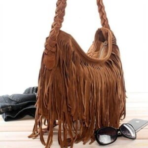 Fashion Celebrity Tassel Suede Fringe Shoulder Messenger Handbag Cross Body Bag