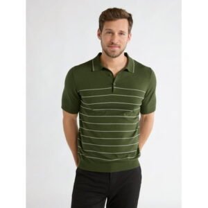 Free Assembly Men’s Polo Sweater with Short Sleeves, Sizes S-3XL
