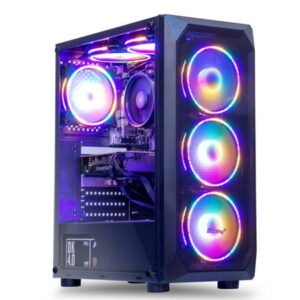 MXZ Gaming PC Desktop Computer AMD Ryzen 5 5500 3.6GHz, RX6600,B450M,16GB DDR4 3200,NVME 1T SSD, 6RGB Fans,Wifi,Win 11 Ready,Gamer Desktop Computer,New