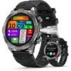 Smart Watch for Realme 6 - AMOLED 1.43" Display with LED Flashlight, Outdoor Smartwatch with Compass/Altitude/Air Pressure, Waterproof Fitness Tracker Watch