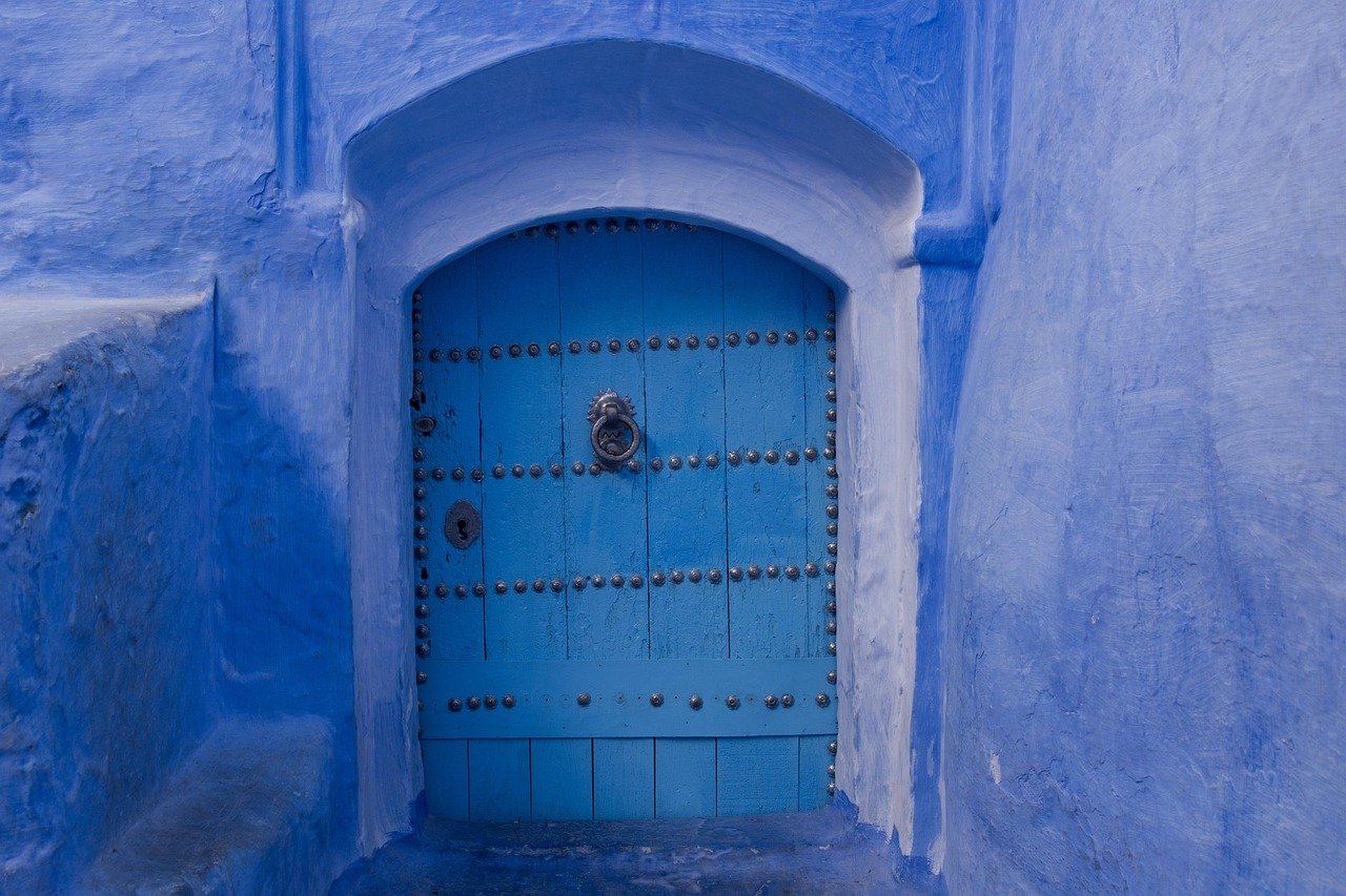 door, portal, gate, entrance, architecture, blue, wall, access, old, wood, stone, historical, door handle, door lock, house entrance, facade, ornament, front door, ring, door knocker, door fitting, fitting, entrance door, door, door, door, door, door, gate