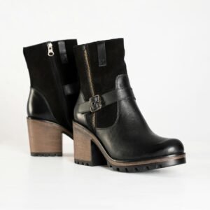 Leather Chelsea Boots Block Heel