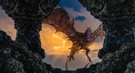 Fantasy dragon artwork for an Ender Dragon boss fight guide