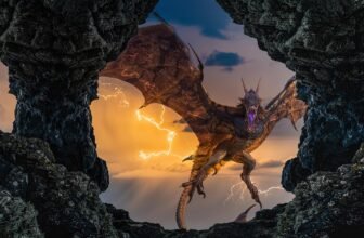 Fantasy dragon artwork for an Ender Dragon boss fight guide